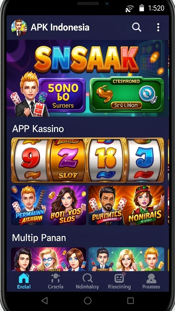 Tampilan awal aplikasi BATIK77 yang menawan.