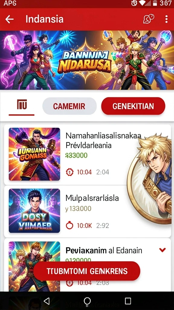 Menampilkan mode permainan yang menegangkan.