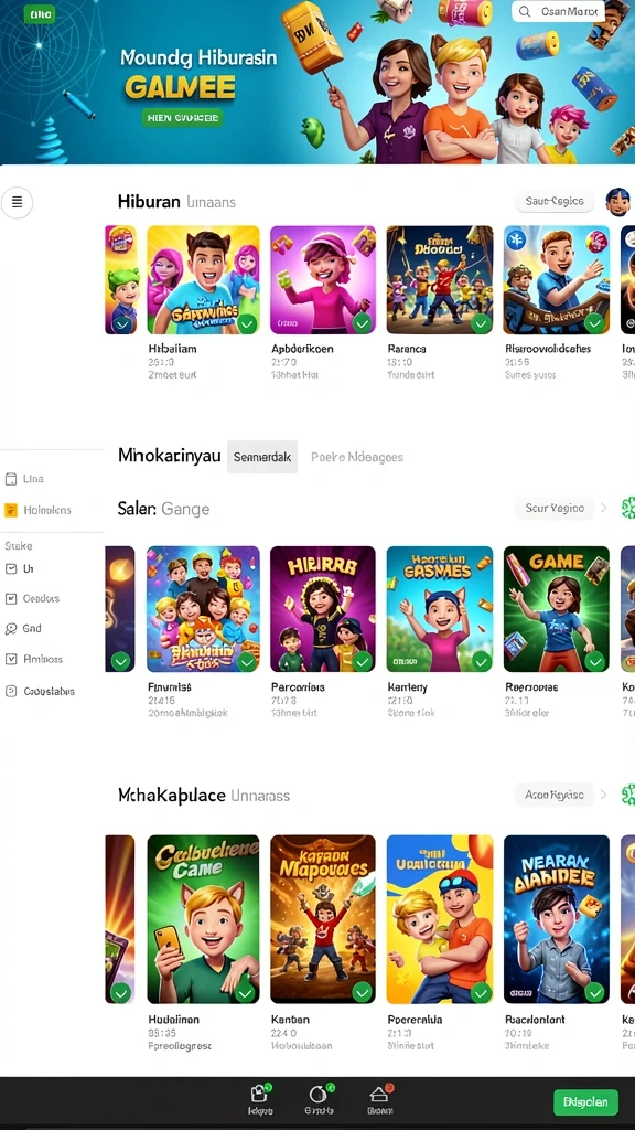 Screenshot menampilkan layar utama permainan yang menarik.