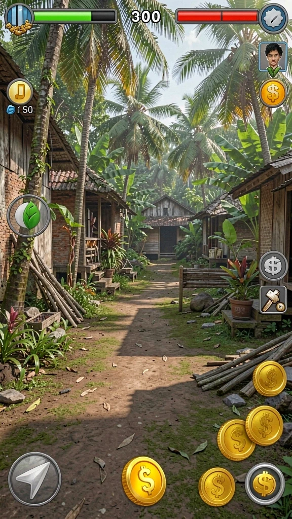 Gambaran fitur sosial untuk berinteraksi dengan pemain lain.