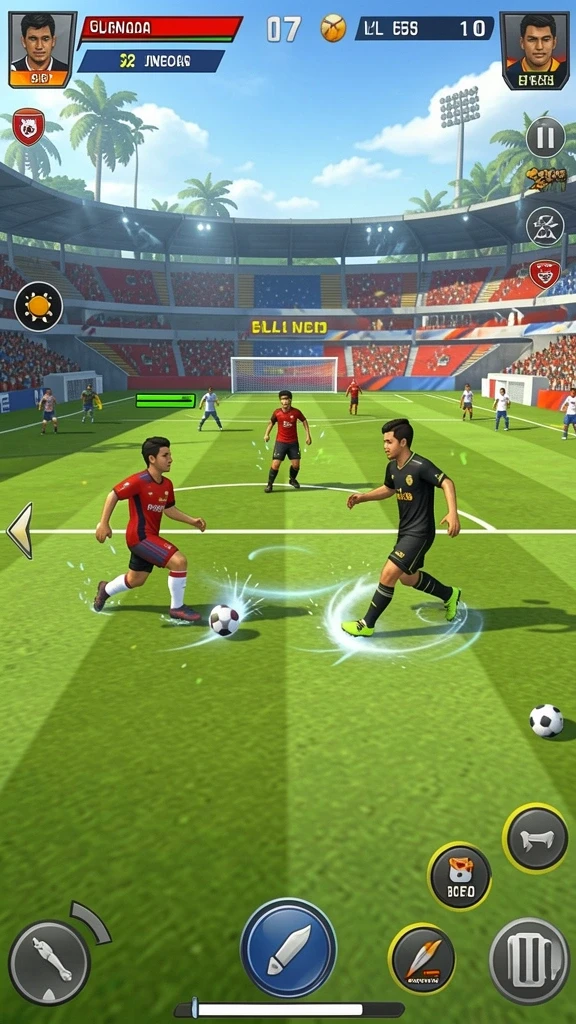 Tangkapan layar menampilkan grafik yang memukau.