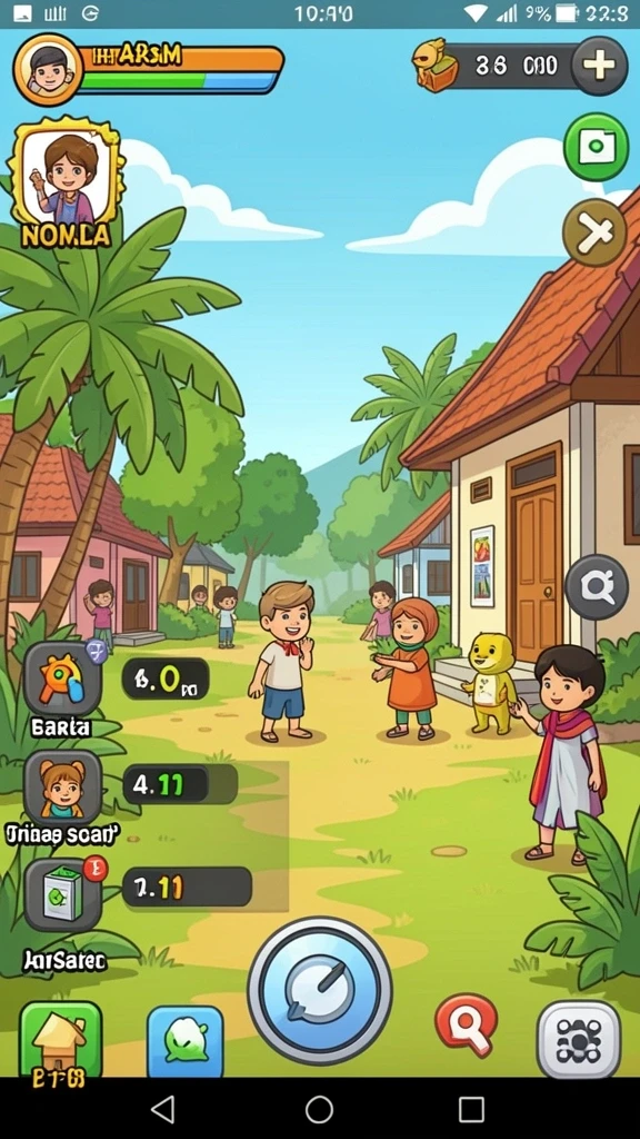 Tampilkan grafik indah dari latar belakang permainan.
