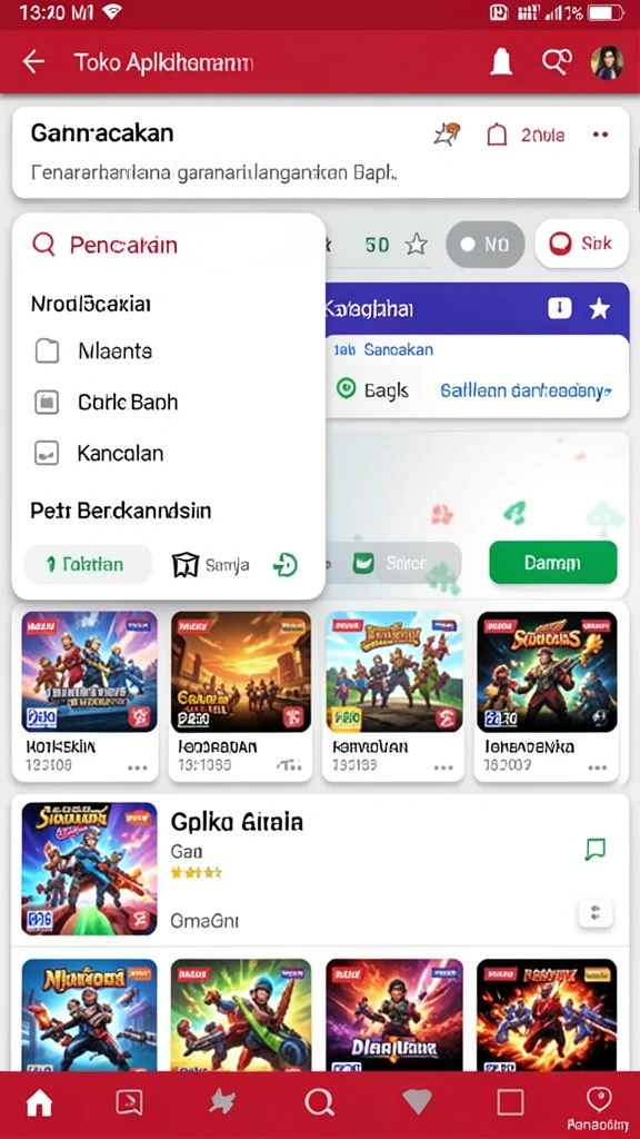 Fitur komunitas untuk berinteraksi dengan pemain lain.