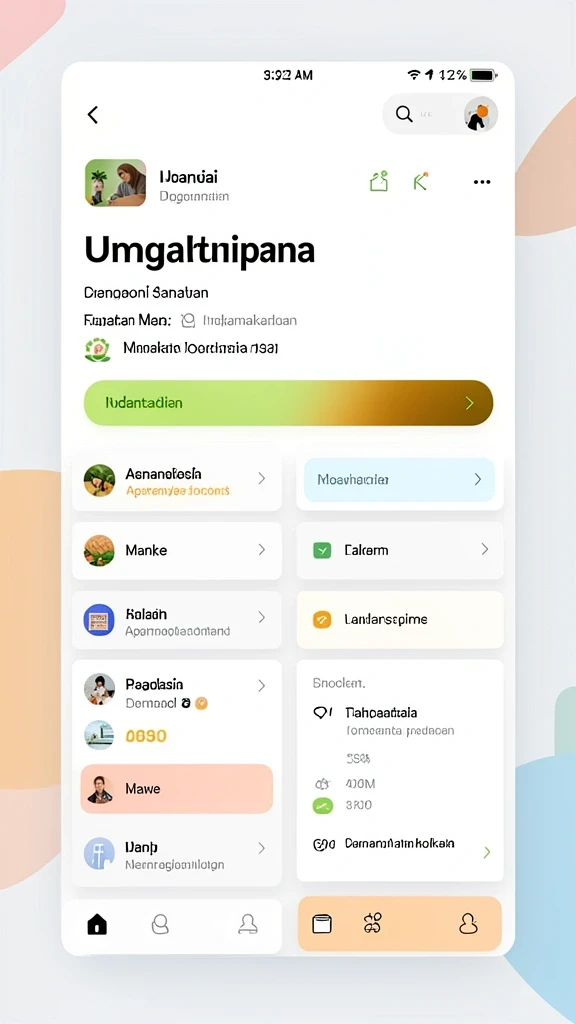 Tampilan awal yang menarik dan penuh warna.