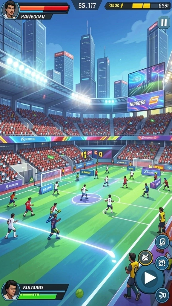 Gameplay seru dengan banyak karakter yang bisa dipilih.