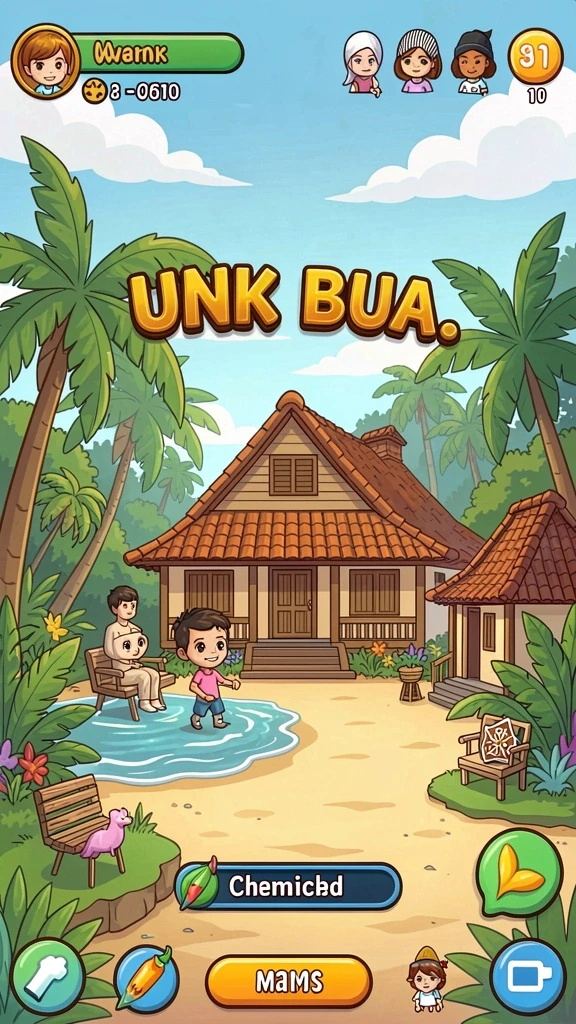 Tangkapan layar menunjukkan gameplay level menantang NUTS777.