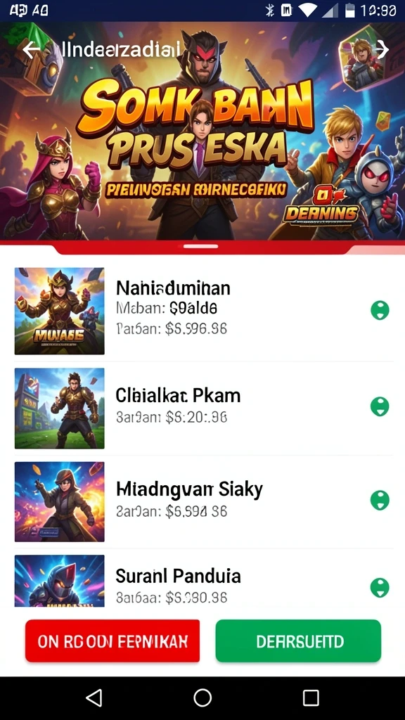 Leaderboard yang menampilkan skor tertinggi pemain.