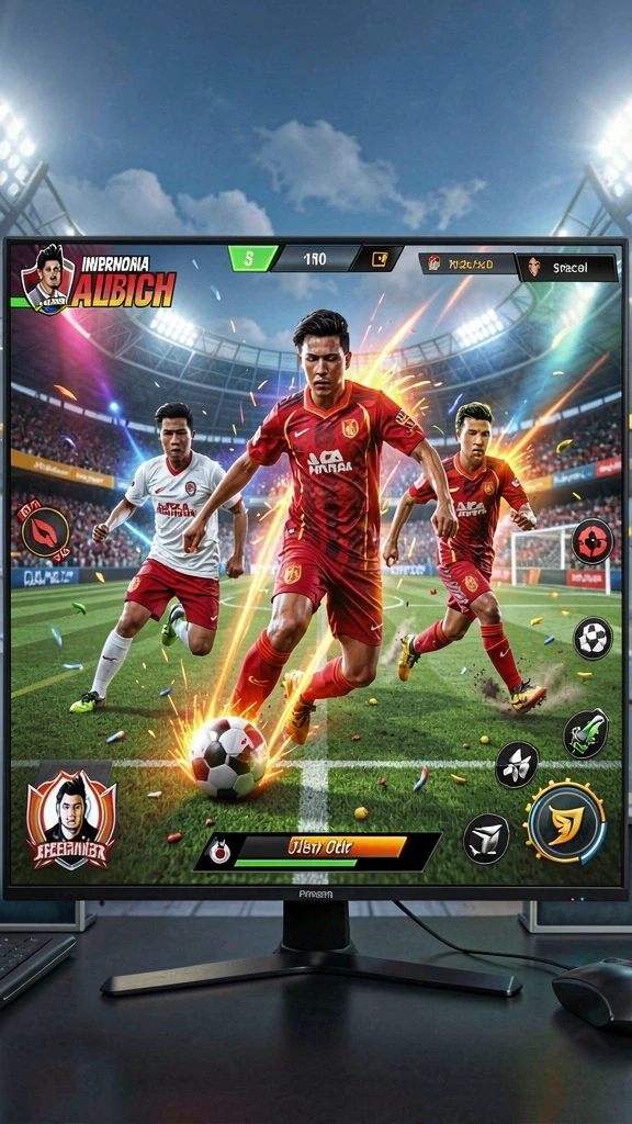 Momen seru saat bermain bersama teman online.