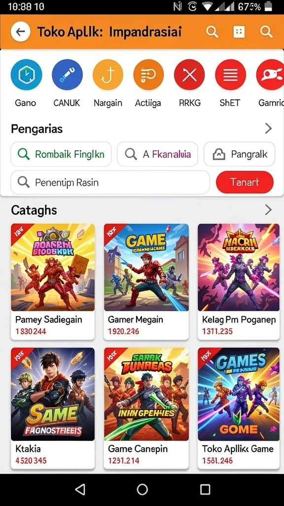 Tampilan awal yang menarik dan ramah pengguna.