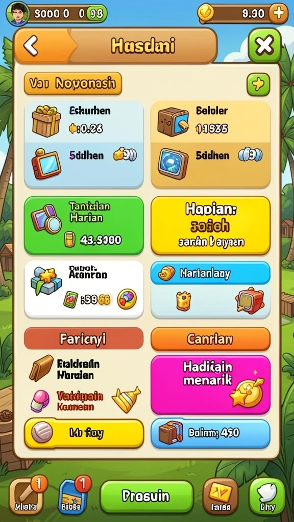 Beragam level dan tantangan yang menarik.