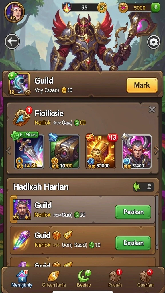Mode turnamen yang kompetitif dan seru.