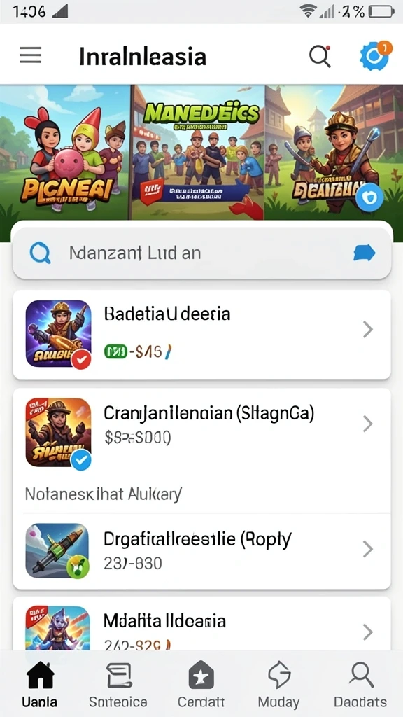 Beragam permainan yang tersedia untuk semua pengguna.