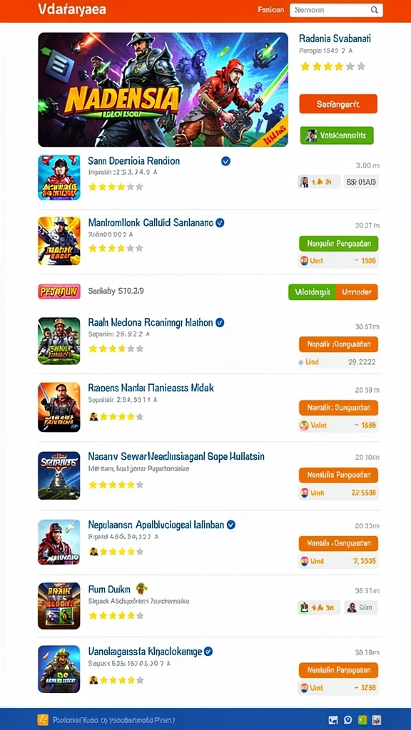 Tampilan awal yang menarik dan penuh warna.
